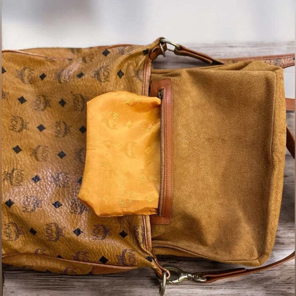 MCM vintage cognac hobo crossbody